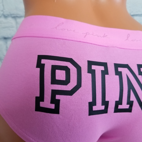 PINK Victoria's Secret Logo Hipster Panties Large New - Picture 9 of 16